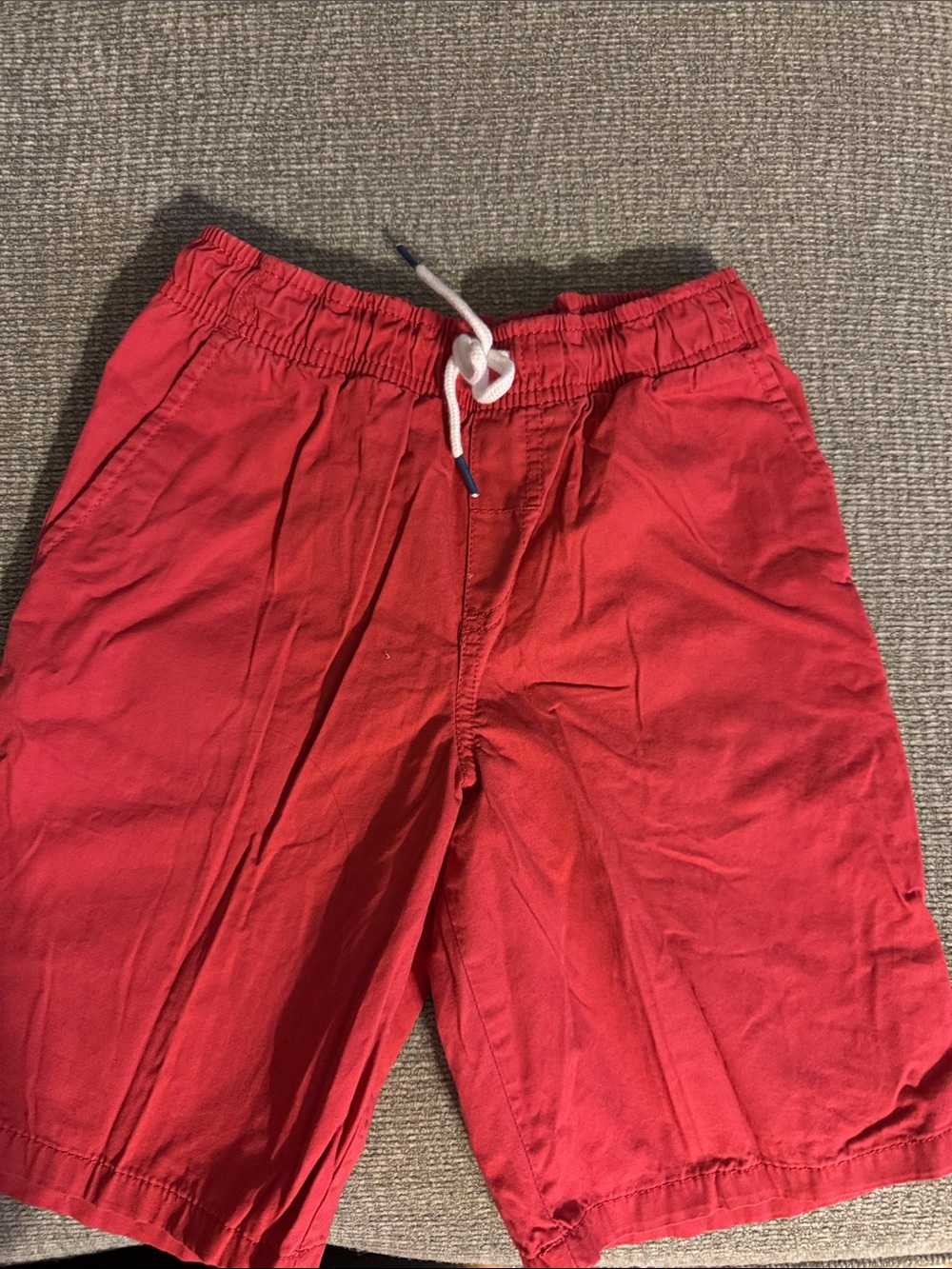 Boy's Casual Red Drawstring Shorts